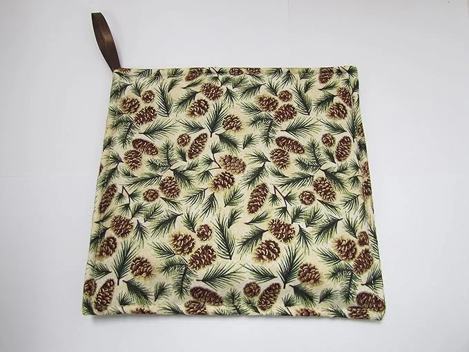 Bálsamo Abeto Relleno 7" HOT PAD Crema Cono Ramas Pino Árbol Remache Acento Foto 1 de 1