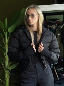 Prada Women’s Black Hooded Down Puffer Jacket | Made in Italy | Size 44 - Picture 1 of 23