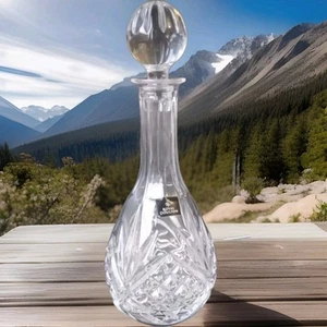 Lovely Vintage Royal Doulton Crystal Cut Glass Wine Decanter & Stopper Label - Picture 1 of 12