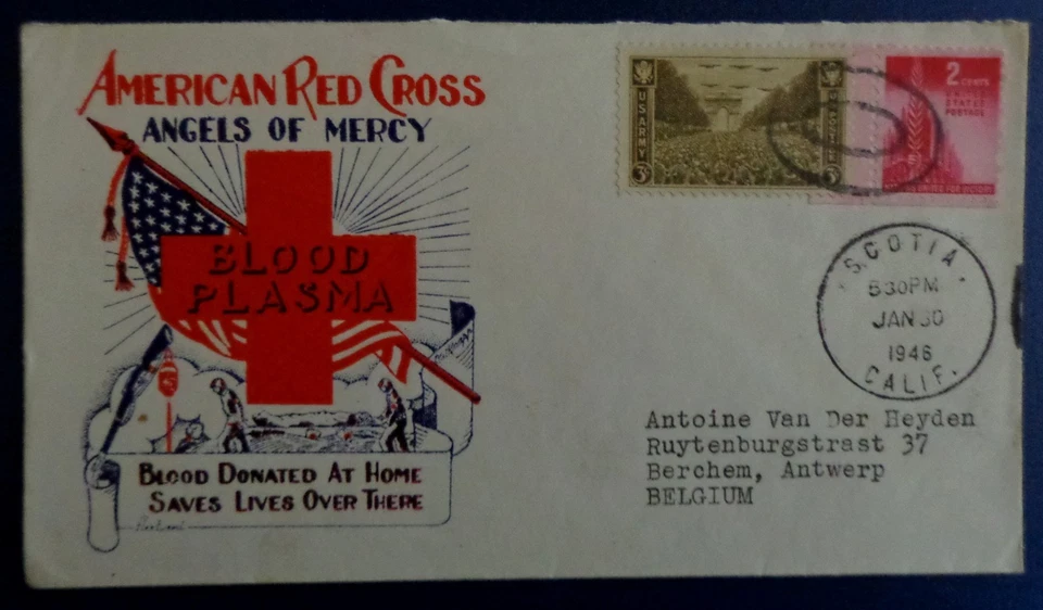 1946 - COVER  - U.S.A., AMERICAN RED CROSS, ANGELS OF MERCY - Image 1 of 1