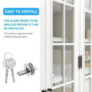 Display Case Sliding Glass Door Lock W/Keys Counter Jewelry Cabinet Hardware# - Picture 1 of 12