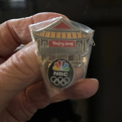 BEIJING OLYMPIC S 2008 PIN NBC GUEST PIN TEMPLE LARGE NEW. Extremely Collectible - Image 1 of 2