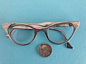 ANTIGUO J HASDAY MARCOS DE ALUMINIO OJO DE GATO DAMAS R/X Anteojos ESPECTÁCULOS MUJER - Imagen 1 de 12