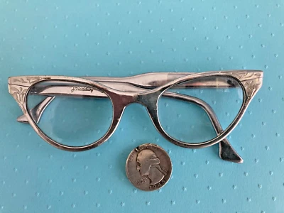 ANTIGUO J HASDAY MARCOS DE ALUMINIO OJO DE GATO DAMAS R/X Anteojos ESPECTÁCULOS MUJER Foto 1 de 4