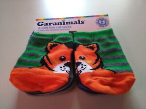 Garanimals Newborn Boy's Low Cut SOCKS 6 PAIR Pack 0/6 Months Assorted Colors 