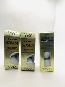 Vintage Spalding Strata Tour 2- 100 & 1- 90 Golf Balls Lot Of 3 Boxes (9 Balls)) - Picture 1 of 8