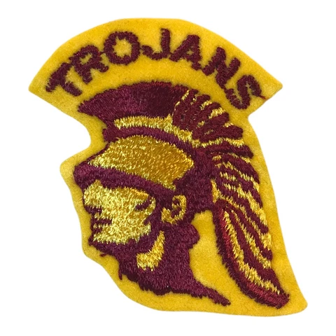 USC TROJANS NCAA COLLEGE VINTAGE 2" MASCOT LOGO TEAM PATCH Cover