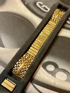 Goldgefüllt 19 mm Reisperlen Gemex MCM unbenutzt Neu in Verpackung Vintage Uhr Armband - Bild 1 von 12
