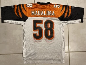 REEBOK Cincinnati Bengals Rey Maualuga NFL Jersey Men’s Medium - Picture 1 of 9