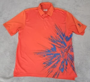 Under Armour TPC Tampa Bay Orange Blue Burst Polo Golf Shirt Size Large - Picture 1 of 12