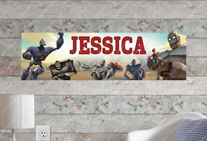 El Gigante de Hierro - Póster con Nombre Personalizado Personalizado Cumpleaños Decoración de Pared Banner - Imagen 1 de 6