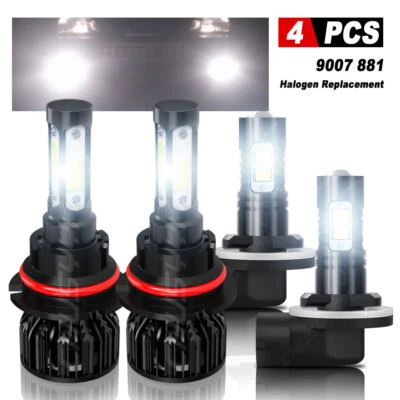 Juego de 2 faros LED Combo 9007 para Dodge Dakota 2001-2004 + 881 faros antiniebla Foto 1 de 4