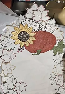 TISCHLÄUFER URLAUB HERBST/HERBST/Thanksgiving mit orangefarbenen Ahornblättern - 72 x 12 - Bild 1 von 1