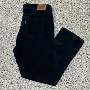 Pantalones Levis para mujer 34 verde oscuro pana clásico recto 34x29 Cabincore acogedor - Imagen 1 de 6