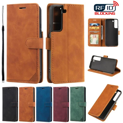 Skin Feel Anti-robo Abatible Cuero Billetera Soporte para Tarjetas Teléfono Celular Accesorios Estuche Foto 1 de 4