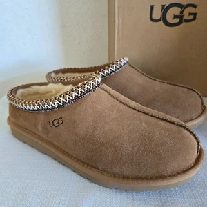 NEW KIDS SIZE 4 CHESTNUT UGG TASMAN II SUEDE WOOL SLIPPERS 1019066K WOMENS 6 - Picture 1 of 10
