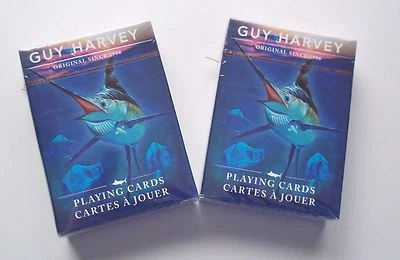 2 DECKS GUY HARVEY Playing Cards Ocean Underwater Artwork Fish New - Image 1 of 4