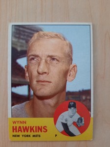 1963 TOPPS #334 WYNN  HAWKINS NEW YORK METS EXCELLENT Condition 