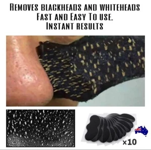 10 × Blackhead Remover Nose Face Mask Strips Black Head Pore Acne Mask 🇦🇺 - Picture 1 of 3