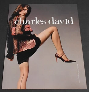 2003 Print Ad Sexy Fashion Heels Long Legs Lady Hosiery Dress Charles David ATL - Picture 1 of 1
