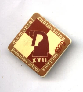 Chess pin Akiba Rubinstein Memorial Chess Tournament button - Picture 1 of 2