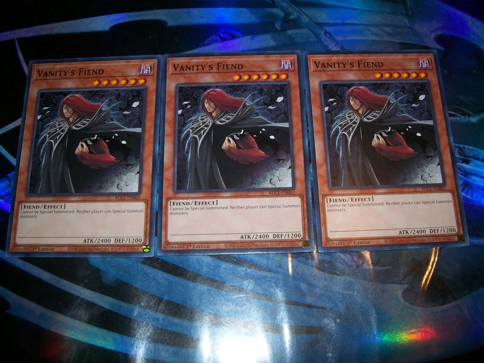 3x Vanity's Fiend 1st Edition Common BLC1-EN063 Yu-Gi-Oh! - Image 1 of 1
