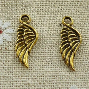 Envío Gratis 280 piezas Dijes Ala Chapados en Oro Antiguo 21x8mm L-346 - Imagen 1 de 4