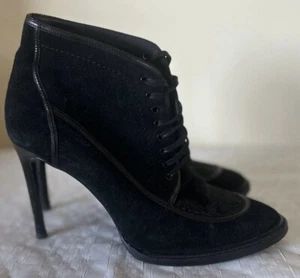 Burberry Prorsum Women's Suede Pony Hair Lace Up Ankle Boots shoes heels EU 39 - Picture 1 of 7