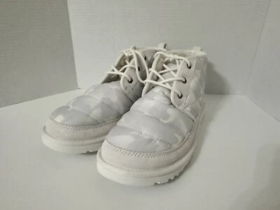 UGG Neumel LTA Peace Camo White Poppy Classic Plush Boots 1136591 Mens Size 11 - Image 1 of 4