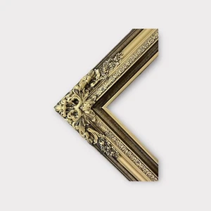 12 x 16 auf Lager - Traditioneller Kompo XL verzierter Ecken Holzrahmen, Vintage Gold. - Bild 1 von 10