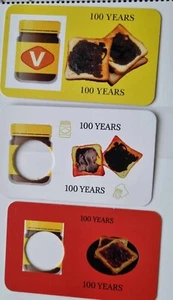 2023 $2 Vegemite cards BUNDLE OF 75 BUSINESS SIZE CARDS Yellow Black Red - Picture 1 of 2