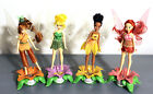 Set of 4 Disney Store Exclusive Disney Fairies Flutter Wings Mini Dolls