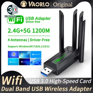 Adattatore USB Wifi 1200Mbps Dual Band 2.4G + 5Ghz Dongle Wi-Fi 4 Antenna 802.11 - Zdjęcie 1 z 14