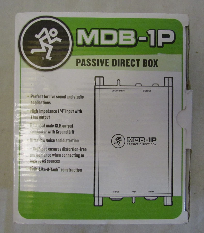 Mackie MDB-1P Passive Direct Box, New! - Image 1 of 1