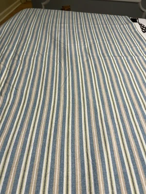 Cortina de ducha IKEA Hemsjon azul a rayas verticales 100 % algodón Foto 1 de 4