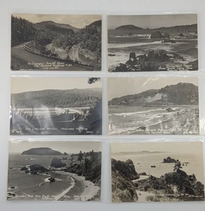 Vintage California Redwood Highway 199 Views RPPC Postcard Lot of 6 Art-Ray - Picture 1 of 9
