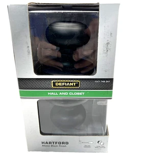 Defiant Hartford Hall and Closet Door Knob Matte Black 1007 789 951 - Picture 1 of 8