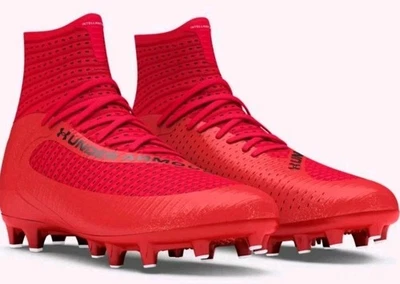 NEW Under Armour Men's 9 UA Highlight 2 MC Knit Football Cleats 3027304-600 RED - Image 1 of 4