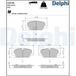 Delphi Bremsbeläge vorne für Opel Insignia B - Bild 1 von 7