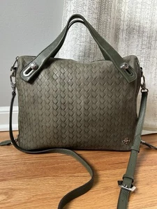orYANY Green Leather Shoulder Bag Satchel Purse Tech Tote Handbag Kaley •LG• EUC - Picture 1 of 23