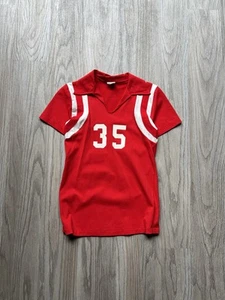 Vintage 80s Russell Athletic Girls Sportswear Polo Shirt Red Size 10 Rare - Picture 1 of 5