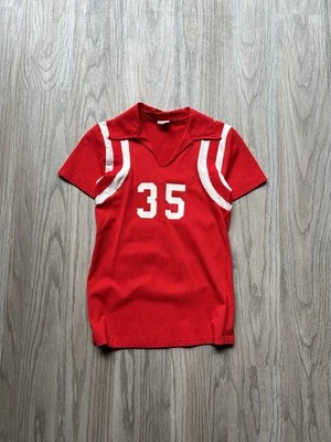 Camisa polo roja vintage de los 80 Russell atlética para niñas talla 10 rara Foto 1 de 4