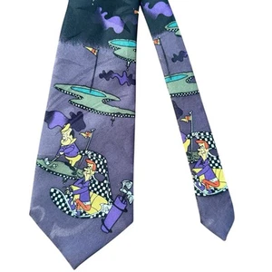Vintage Cartoon Network Jetson's Purple Novelty Golf Neck Tie Father's Day Y2K - Bild 1 von 14