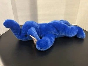 NWT TY Retired 1998 Original Beanie Buddy 17" ROYAL BLUE PEANUT W/ Hang Tag - Picture 1 of 12