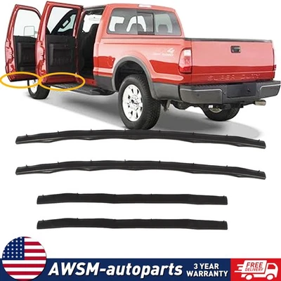 Rear & Front Lower Door Weather Strip Seal For Ford F250 F350 Crew Cab 99-16 Foto 1 de 4