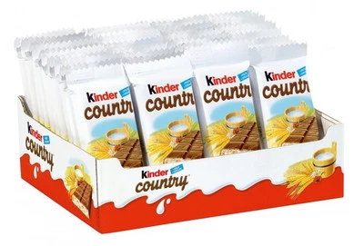 30 barras de chocolate crujientes KINDER COUNTRY Foto 1 de 2