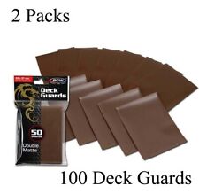 100 Matte Brown MTG Deck Guards CCG MTG Pokemon Gaming Card Sleeves 2 BCW Packs