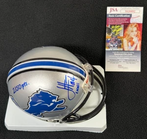 Jason Hanson signiert & beschriftet "2150 Punkte" Detroit Lions Mini Helm JSA COA - Bild 1 von 6