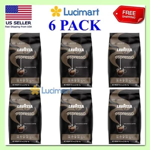 Lavazza Caffe Espresso Italiano Whole Bean Medium Roast 2.2lb x 6 Bags - Picture 1 of 4