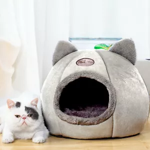 More details for pet cat house dog cozy wool igloo cave beds cat indoor nest kennel warm nest
